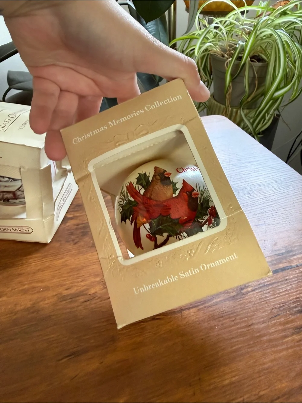 Hallmark Keepsake Ornaments in Red and Cream Boxes